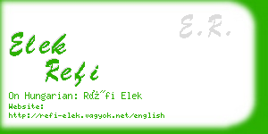 elek refi business card